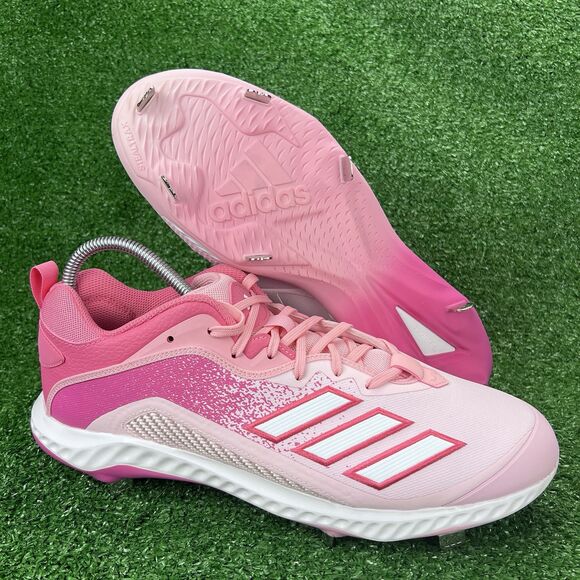 Adidas Icon Bounce 6 Baseball Cleats Men's 13.5 Mother’s Day Pink GZ0443 Metal - Picture 1 of 17